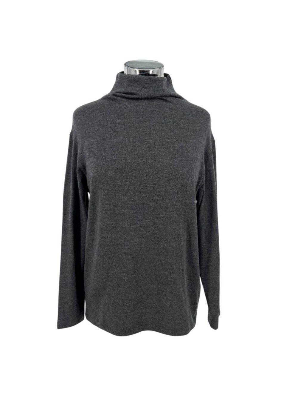 Icebreaker Merino Wool Deice Long Sleeve Turtleneck Sweater Gray Size Small